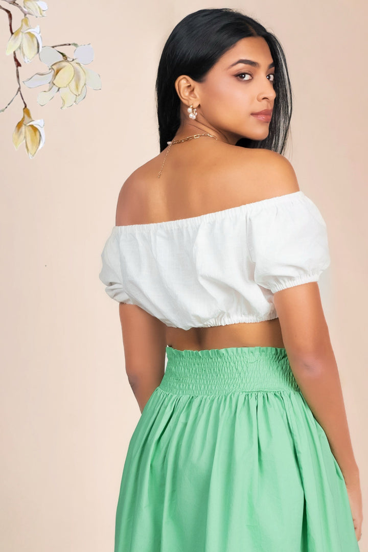Puff Sleeve Crop Top