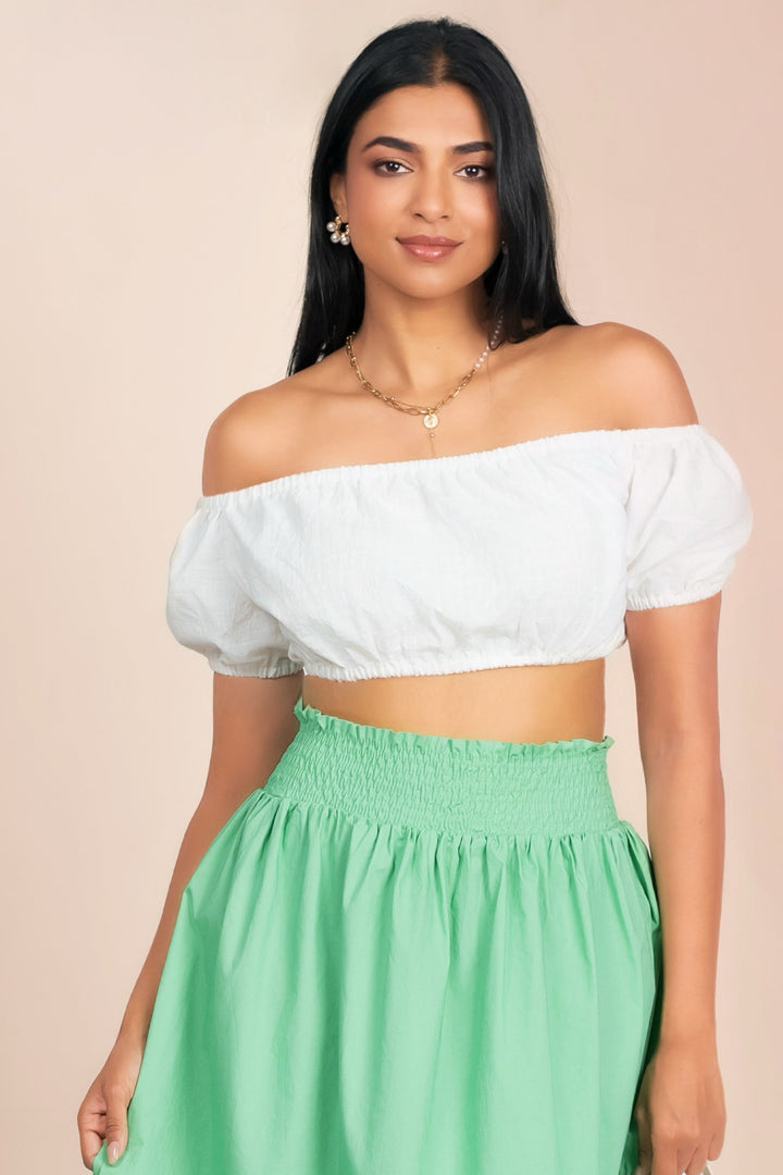 Puff Sleeve Crop Top