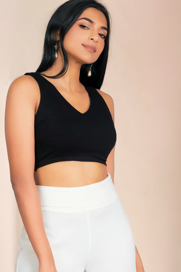 V Neck Crop Top