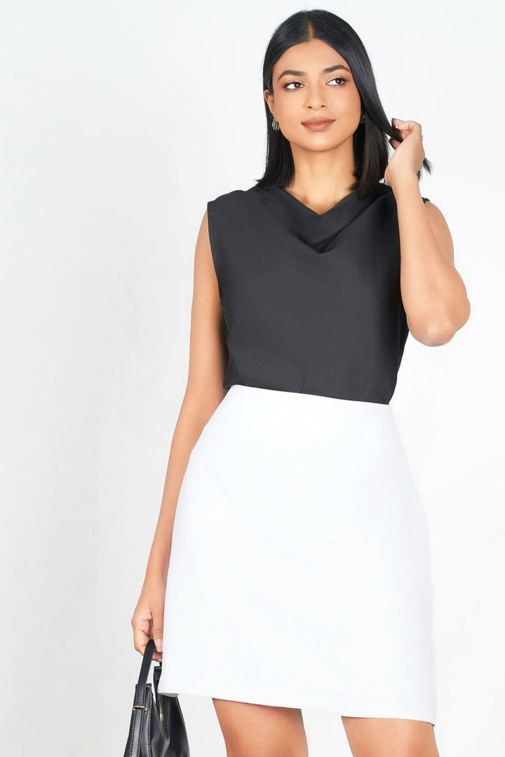 Cowl Neck Sleeveless Top