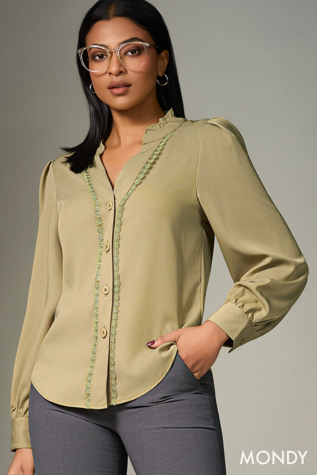 Frill Neck Top