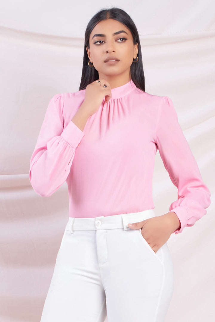 Gather Detail High Neck Top