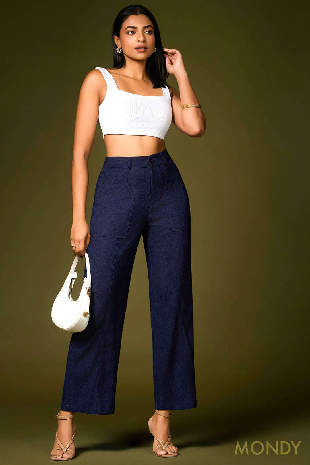 High Waist Buttoned Pant
