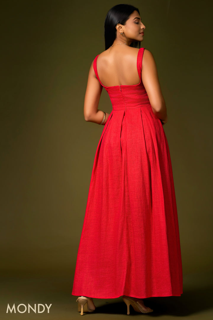 Pleated Maxi Dress