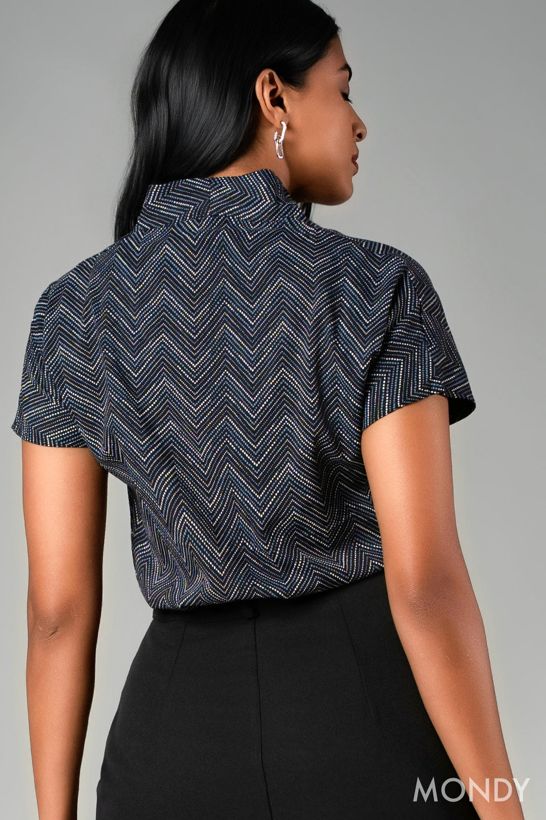 V Neck Drop Shoulder Top