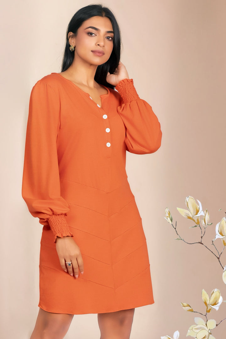Orange Panel Dress