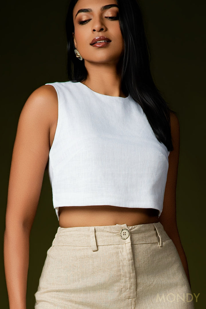 White Crop Top