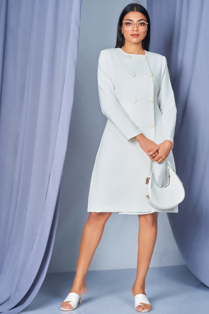 Double Button Coat Dress