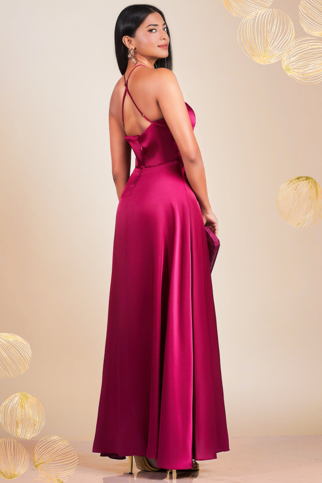 High Slit Halter Maxi Dress