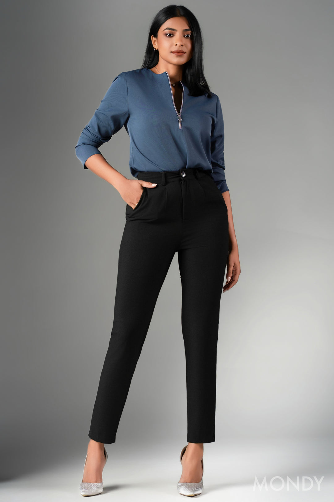 High Waist Straight Cut Pant