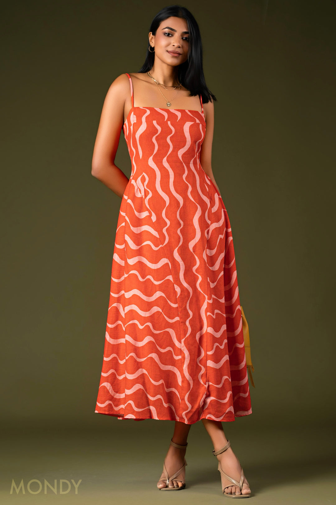 Printed Midi Dress