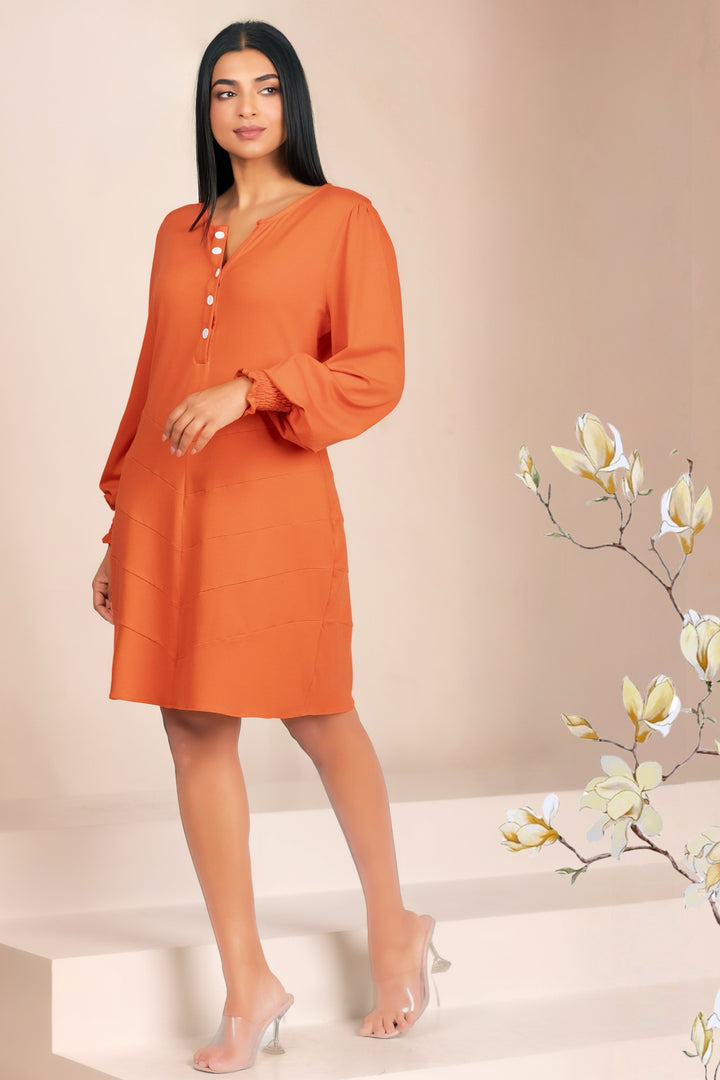 Orange Panel Dress