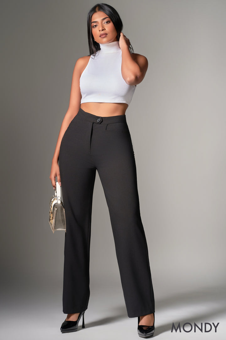 High Waist Wide Leg Pant