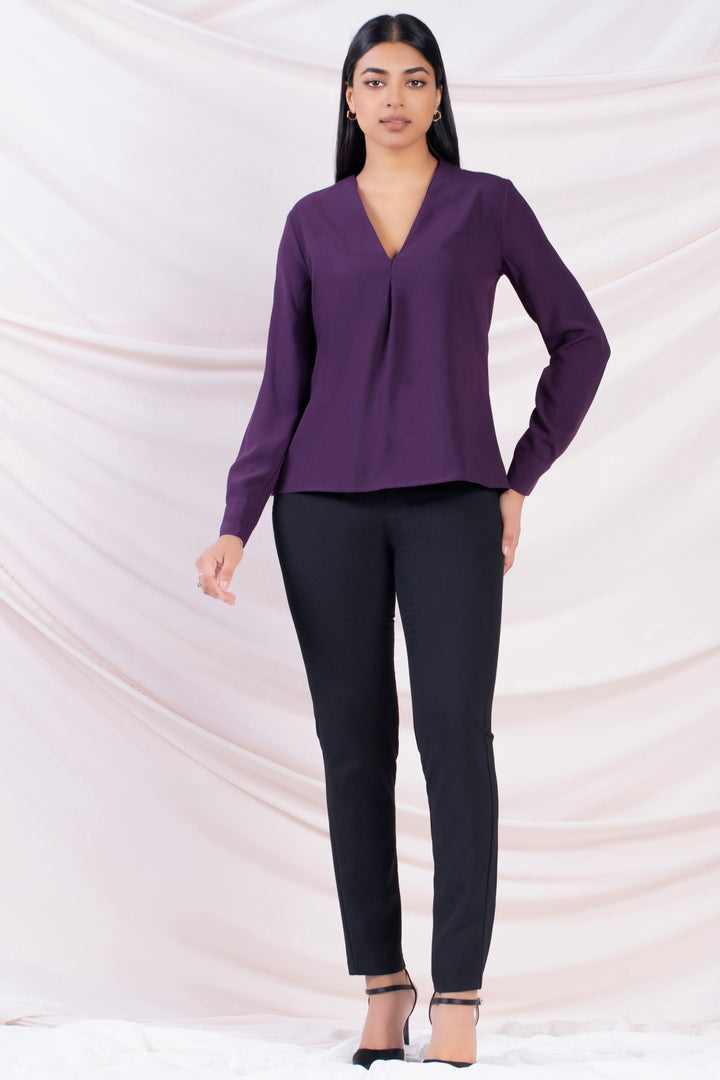 Plum Long Sleeve Top