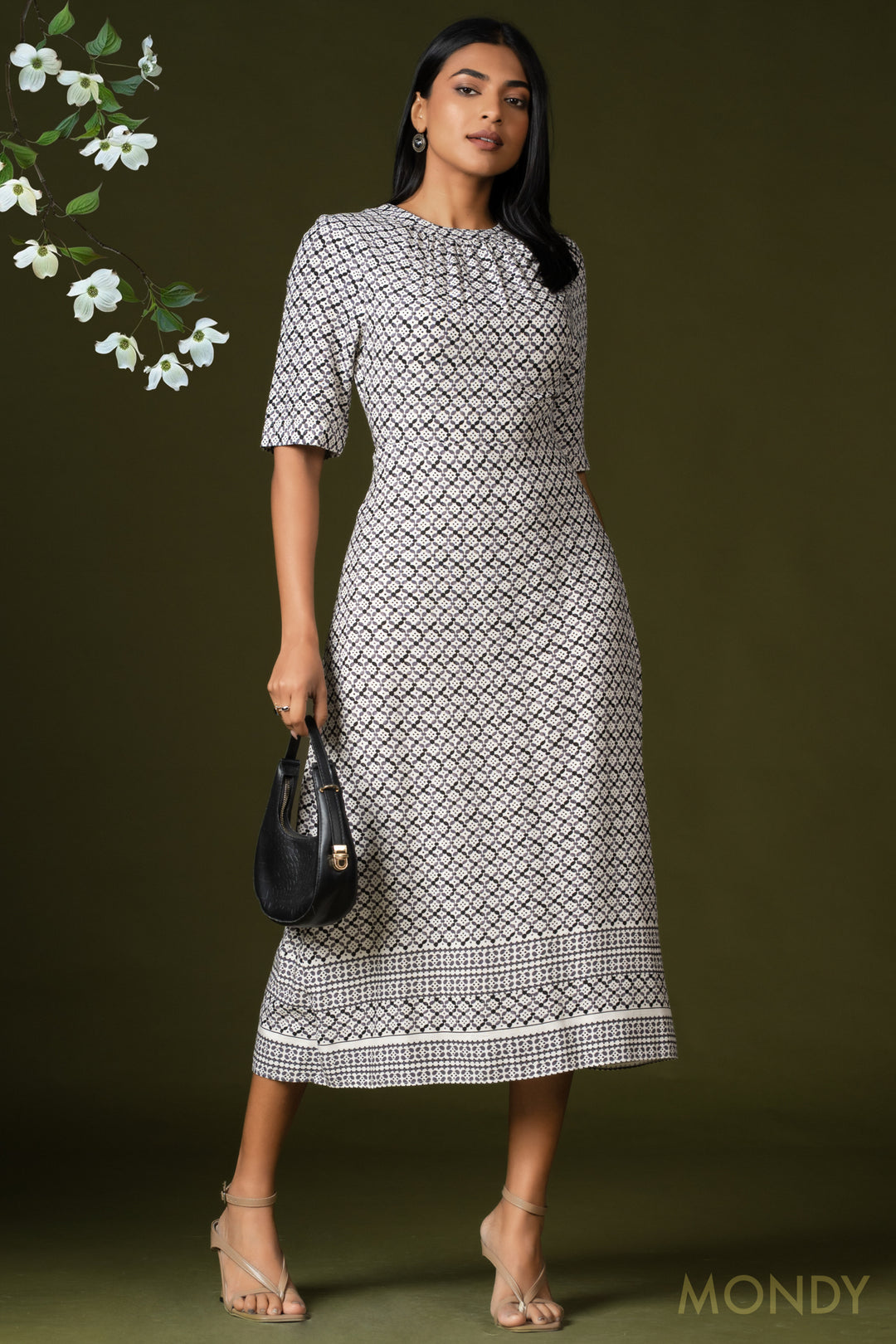 Printed Midi Dress