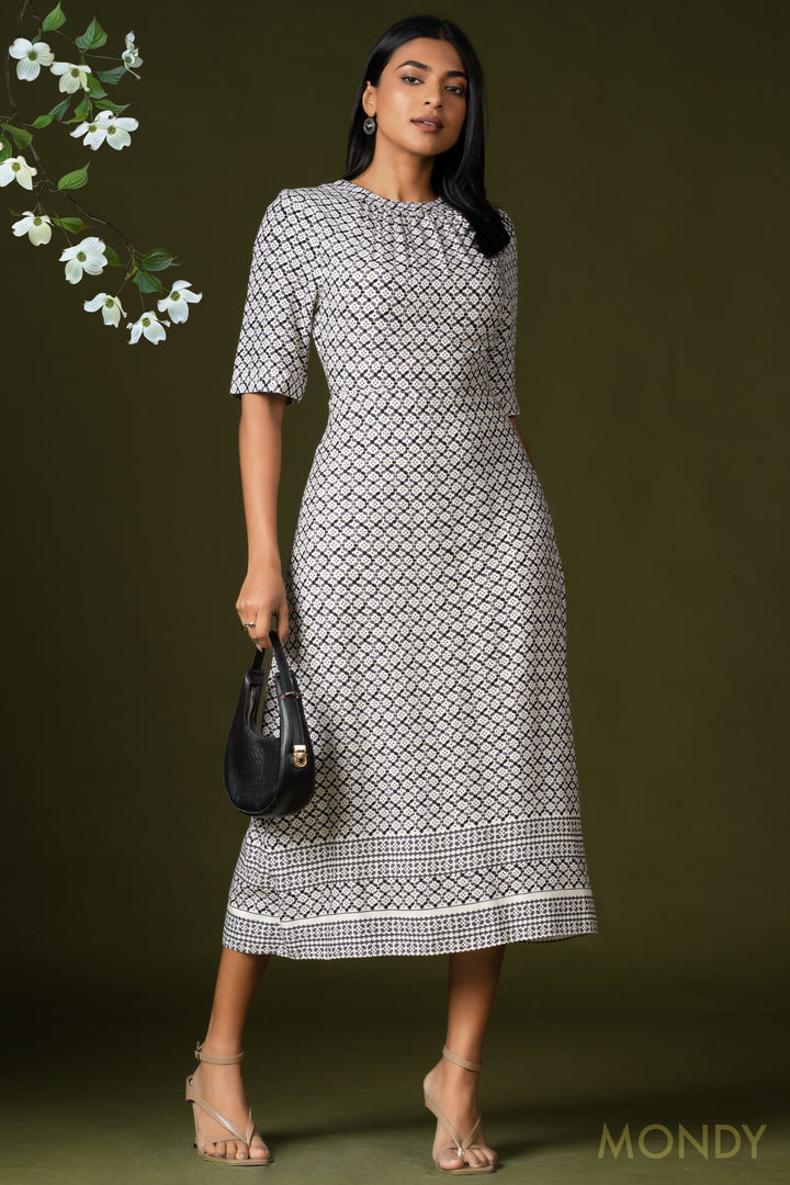 Printed Midi Dress