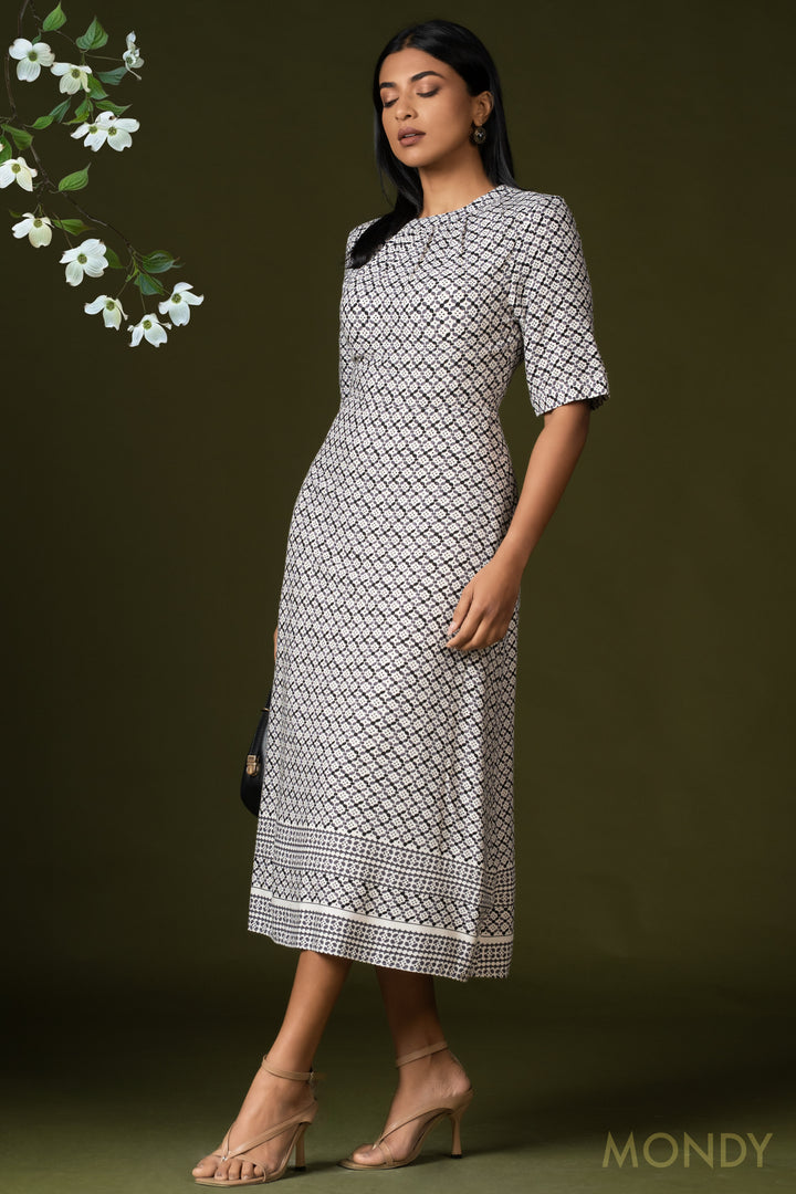 Printed Midi Dress