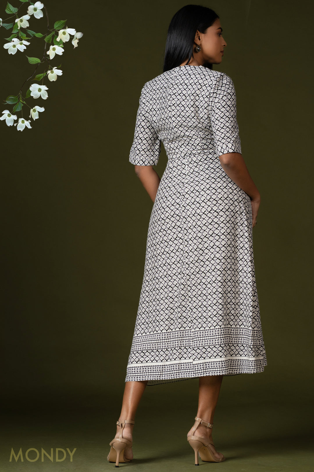 Printed Midi Dress