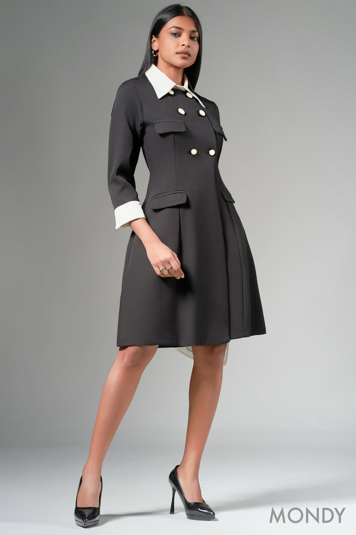 Contrast Blazer Dress
