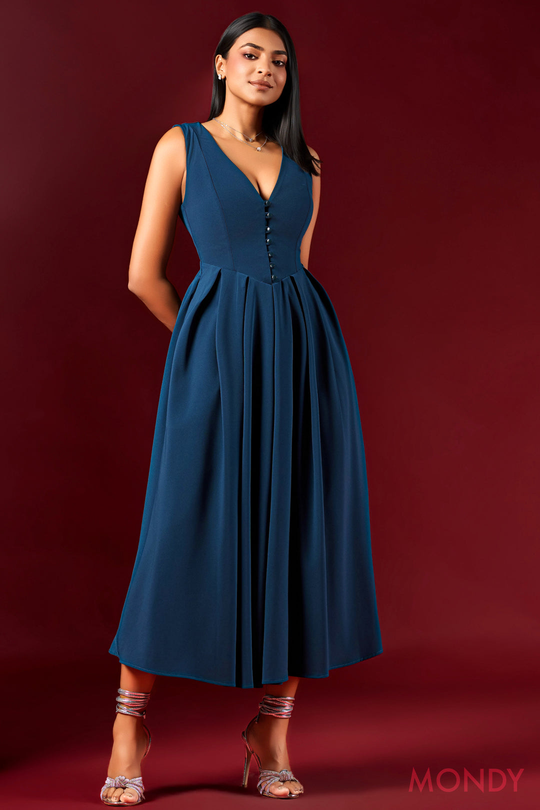 Fit & Flare Midi Dress