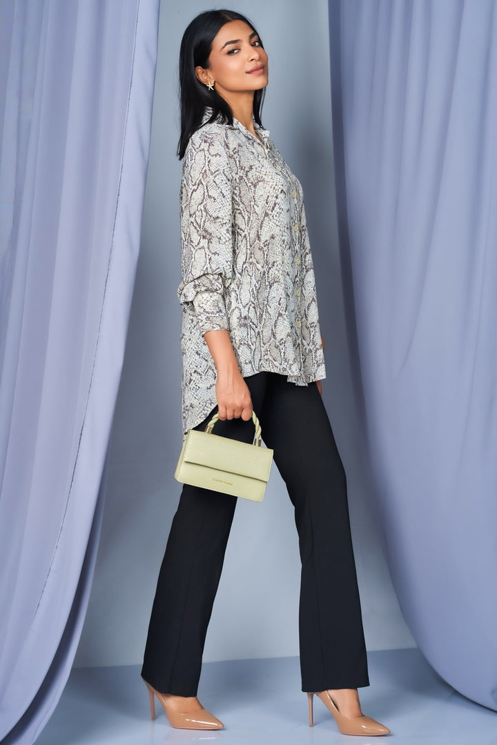 Snake Print Long Shirt