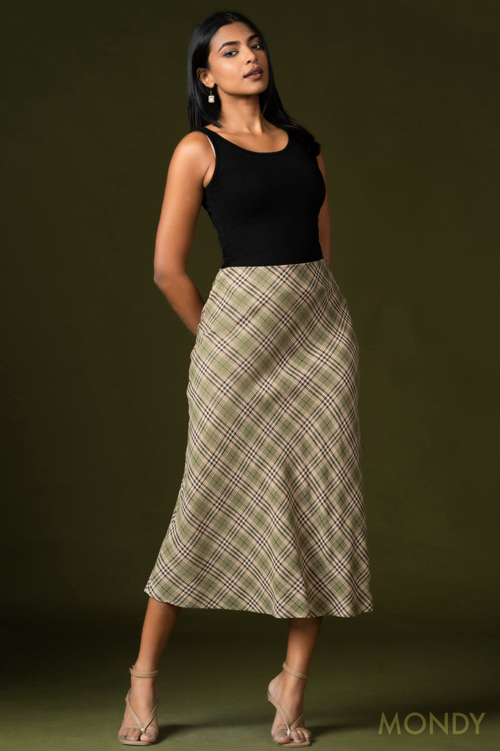 Printed Bias Cut Skirt