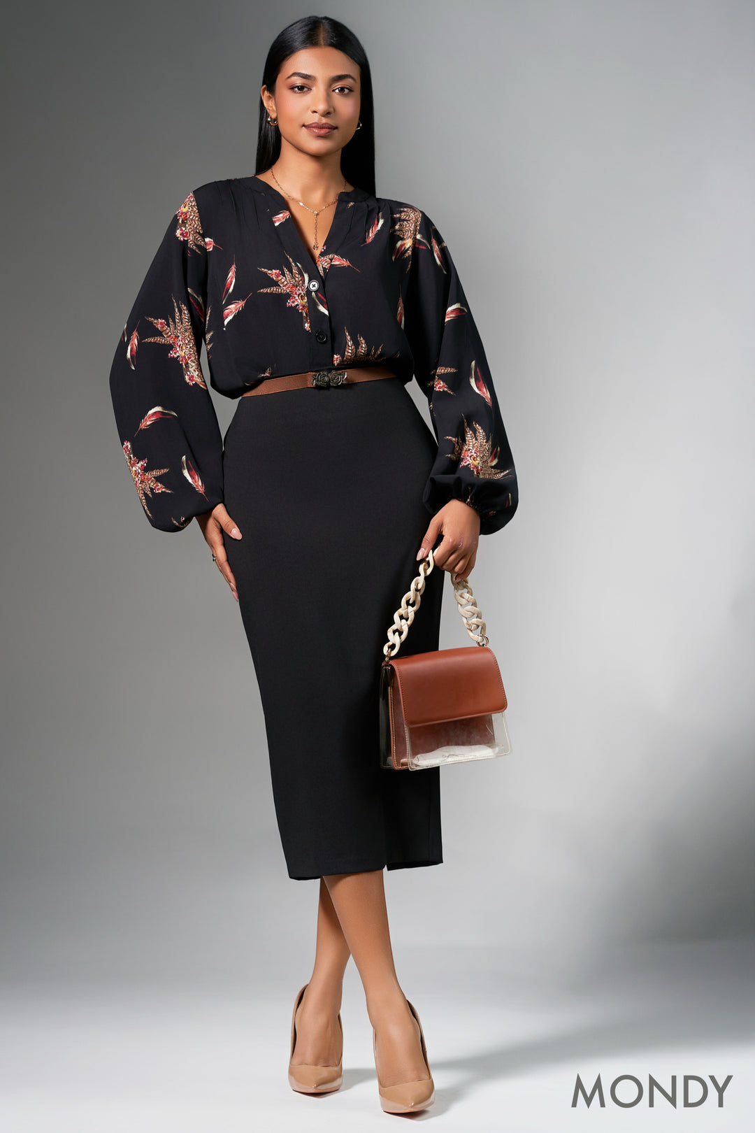 Midi Pencil Skirt