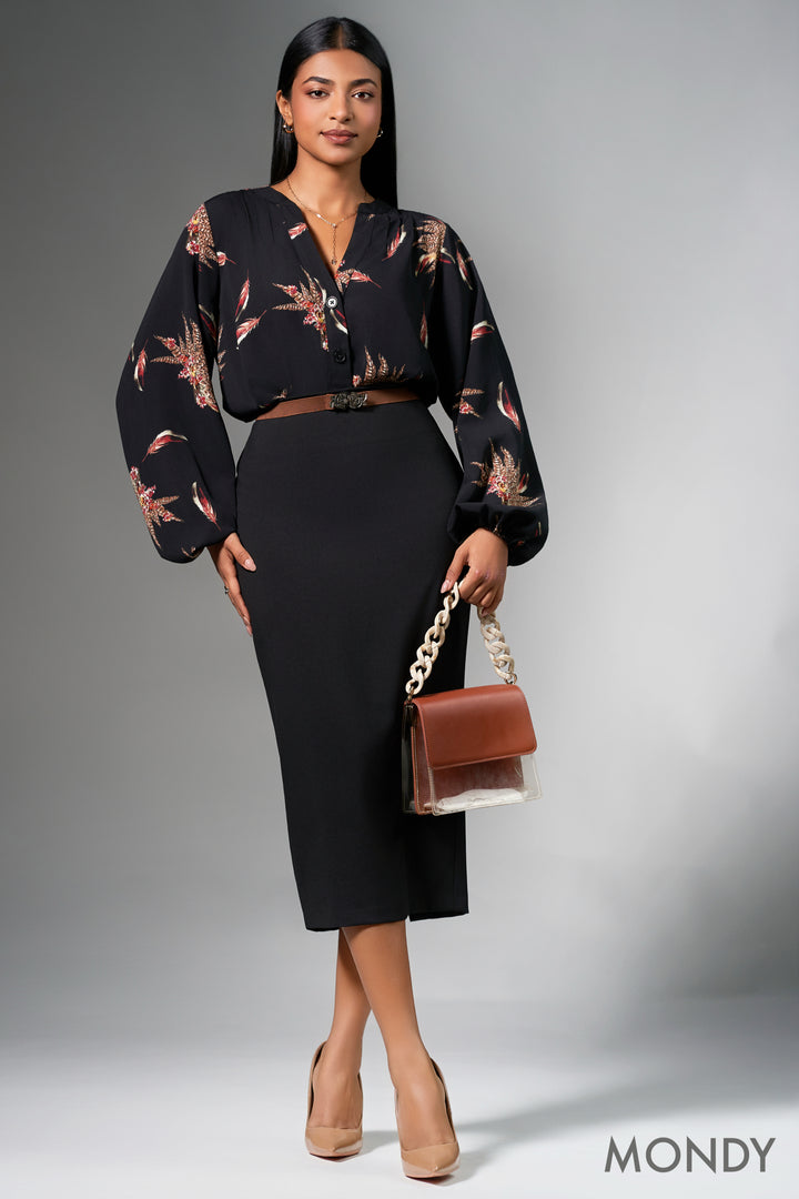 Midi Pencil Skirt