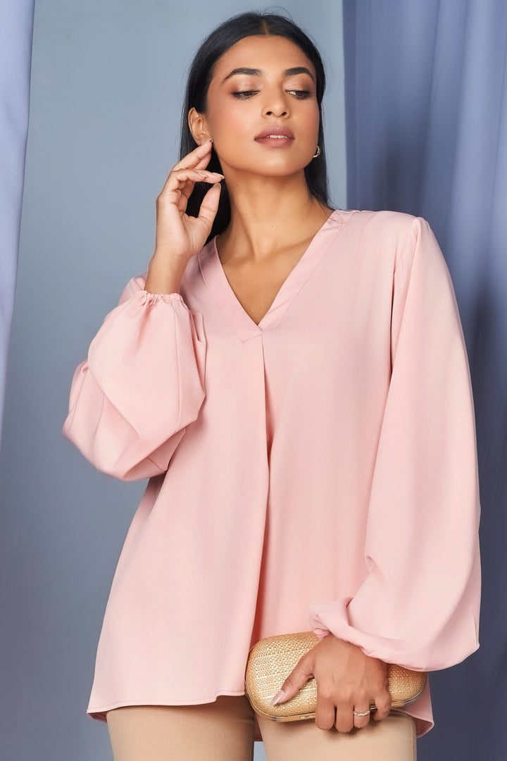 V Neck Relaxed Long Top