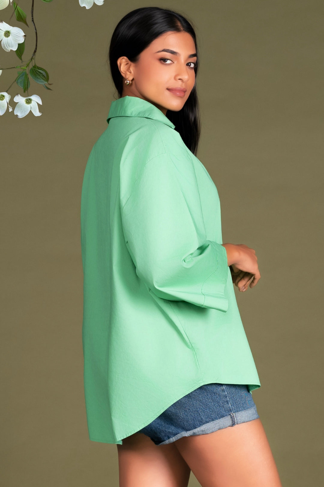 Green Oversized Shirt