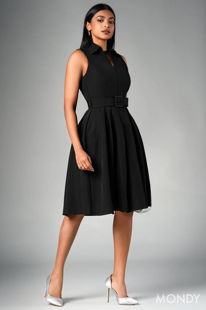 Zip Up Skater Dress