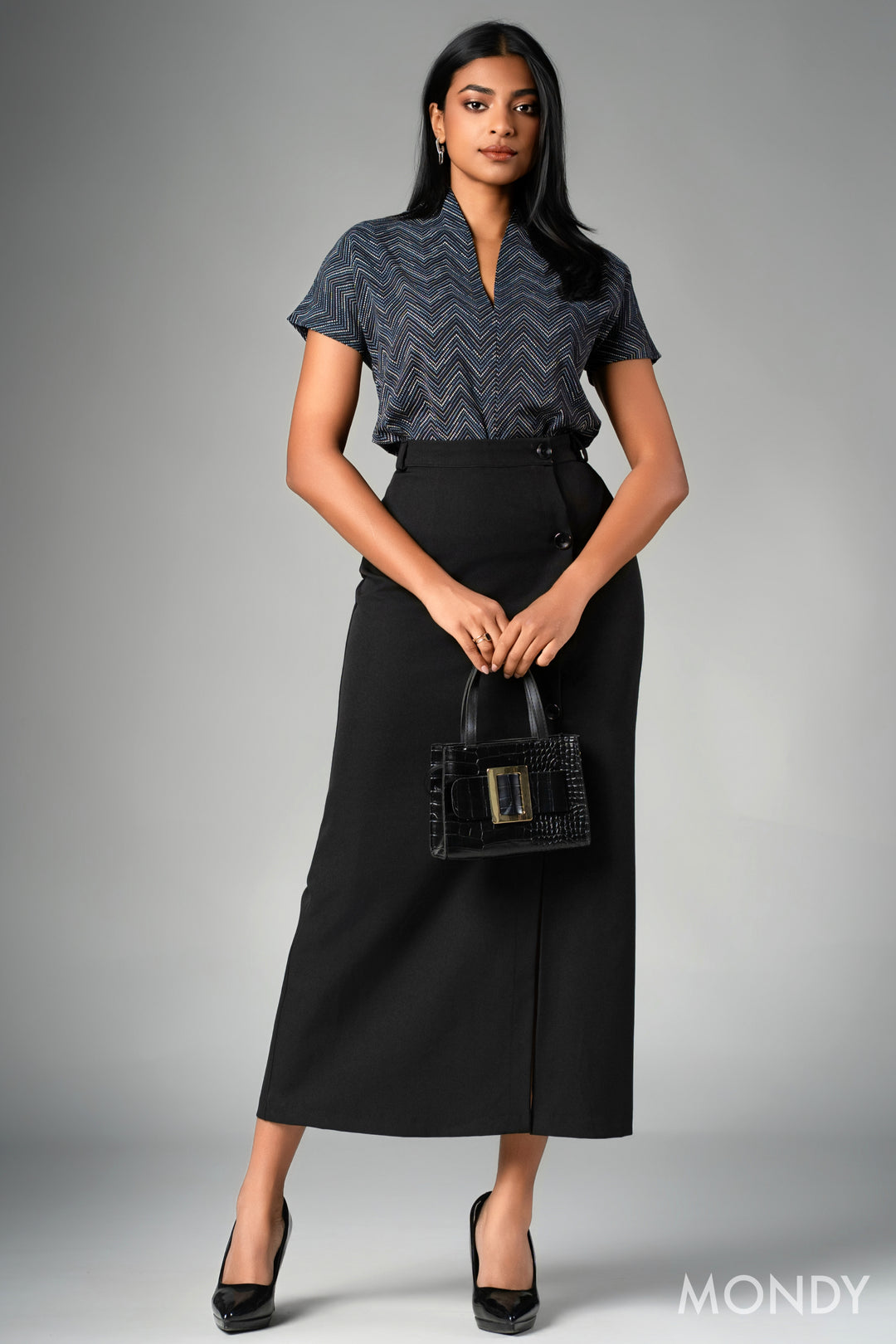 V Neck Drop Shoulder Top
