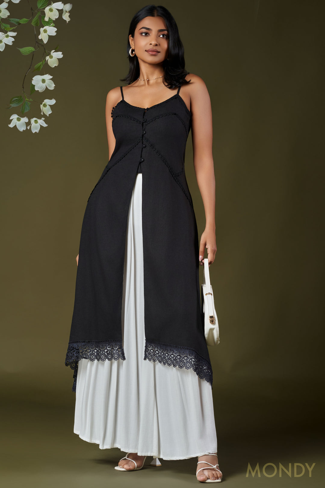 Lace Detailed Long Top