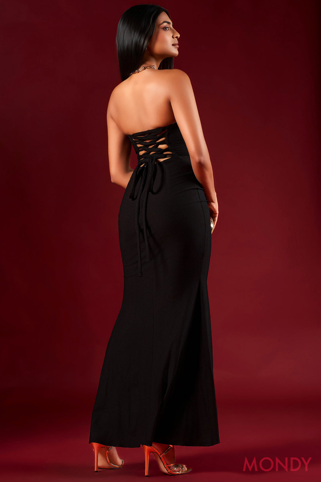 Black Back Tie Dress