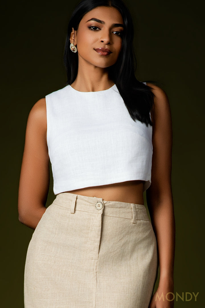 White Crop Top