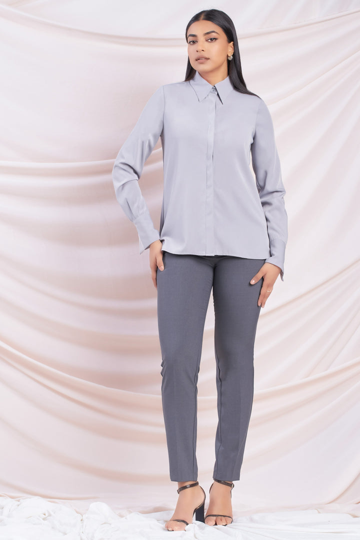 Grey Long Sleeve Shirt