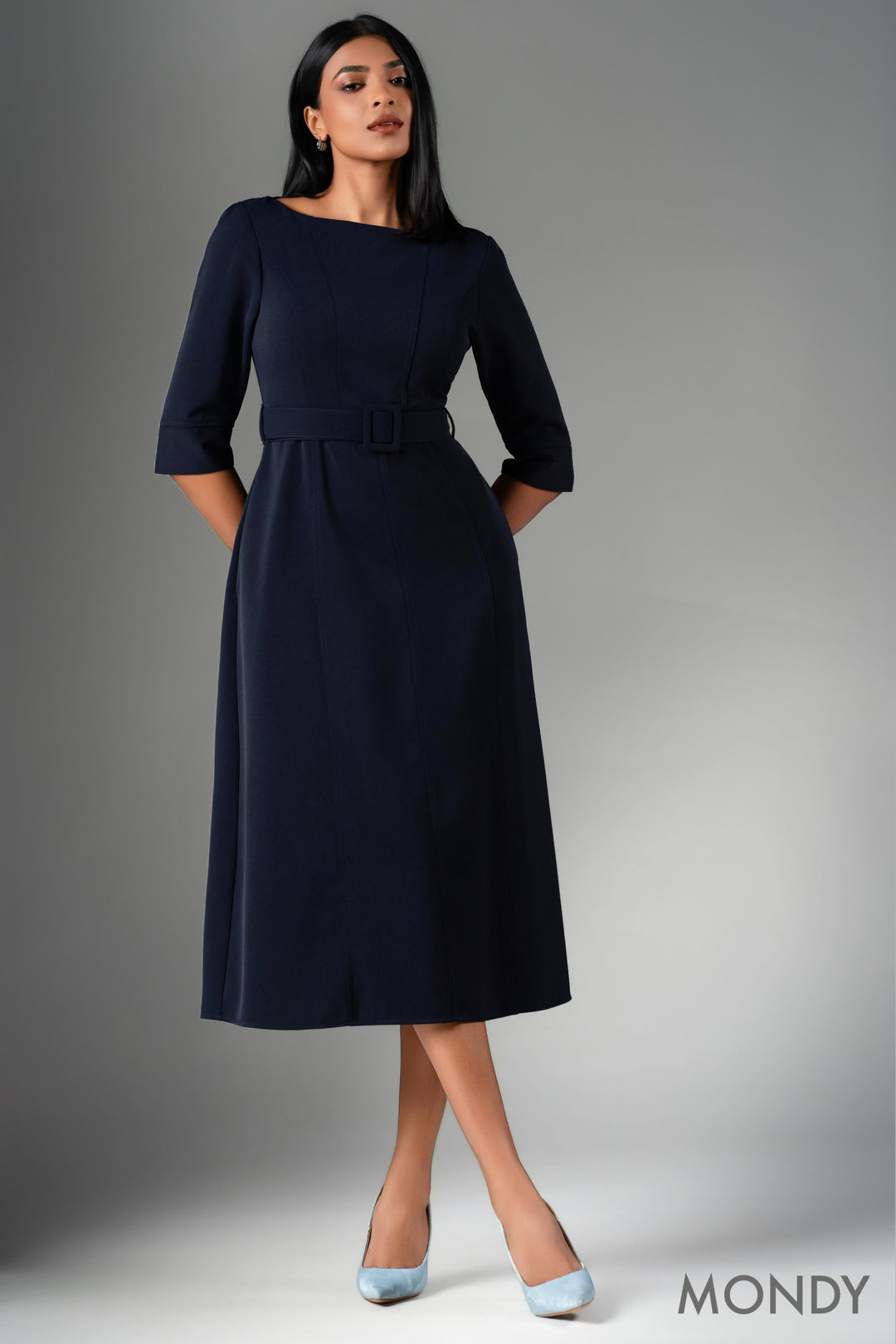 Belted Midi Dress