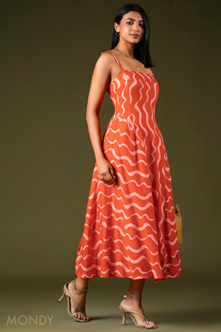 Printed Midi Dress