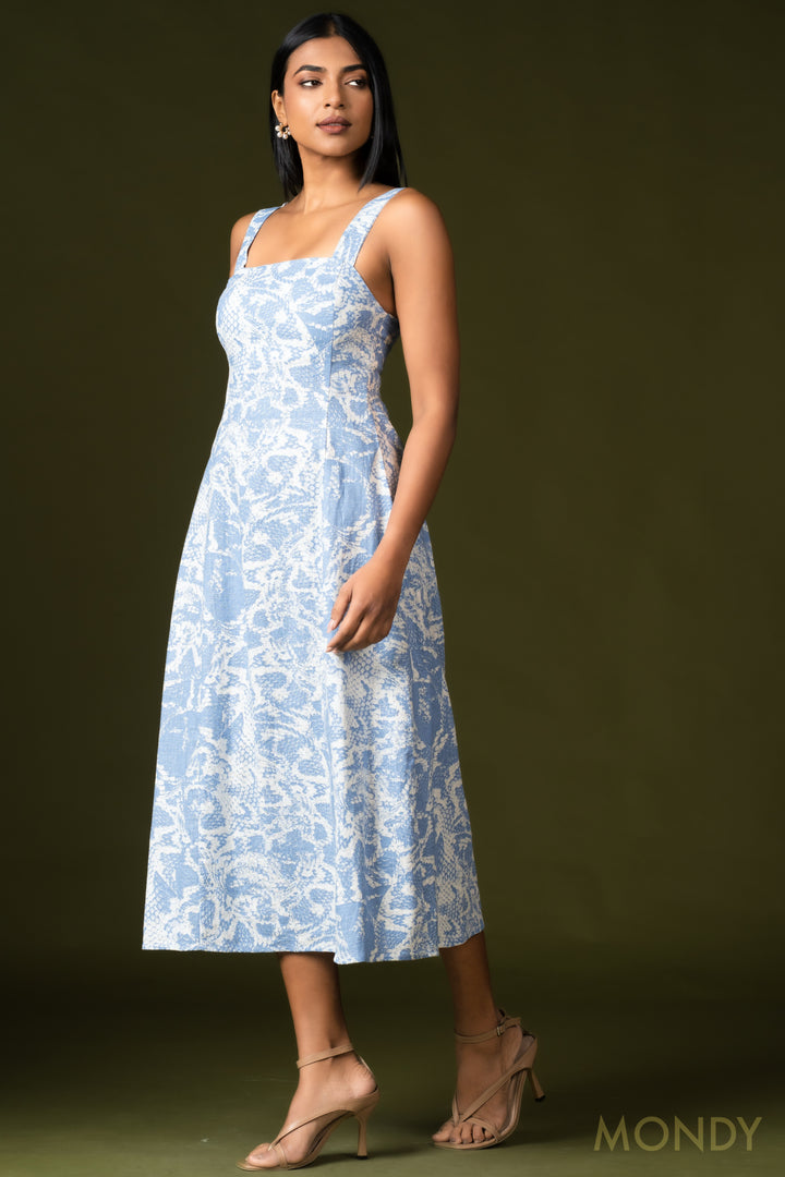 Square Neck Midi Dress