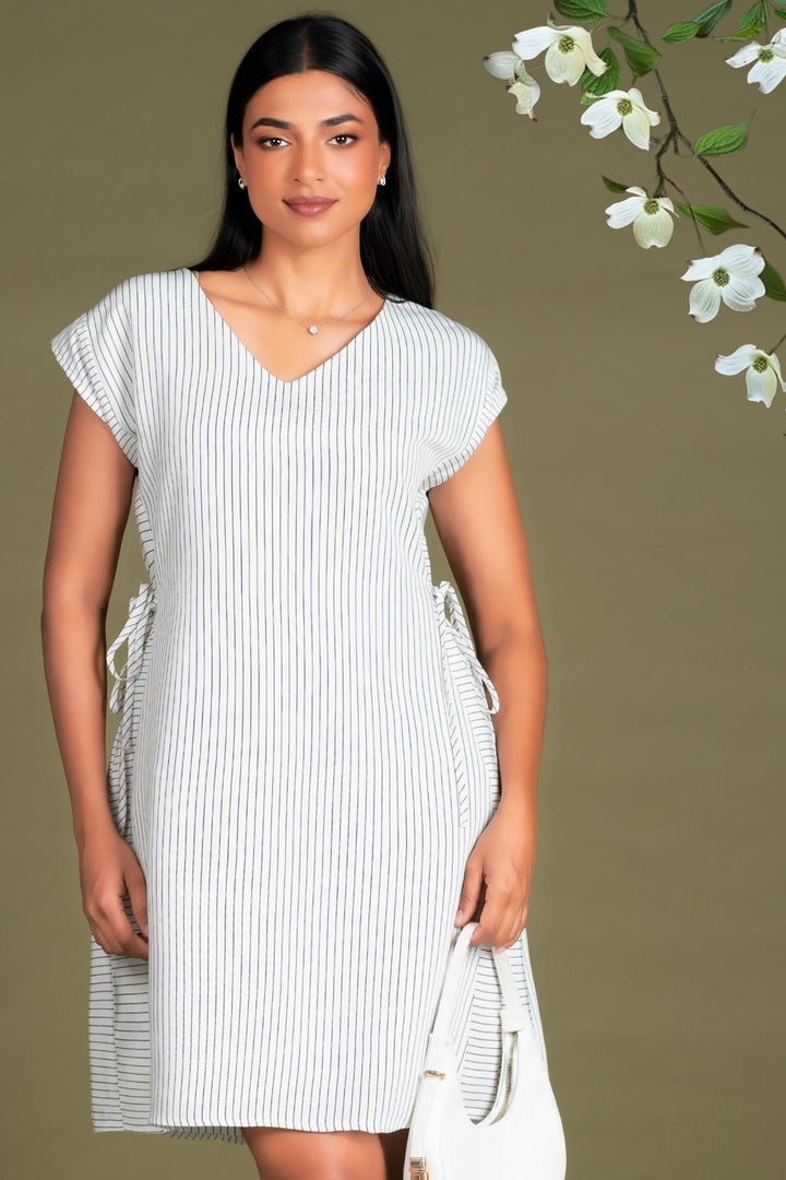 Stripe Shift Mini Dress