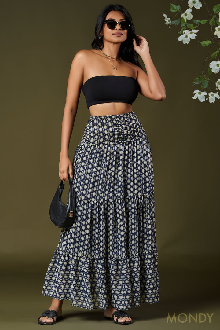 Printed Maxi Skirt