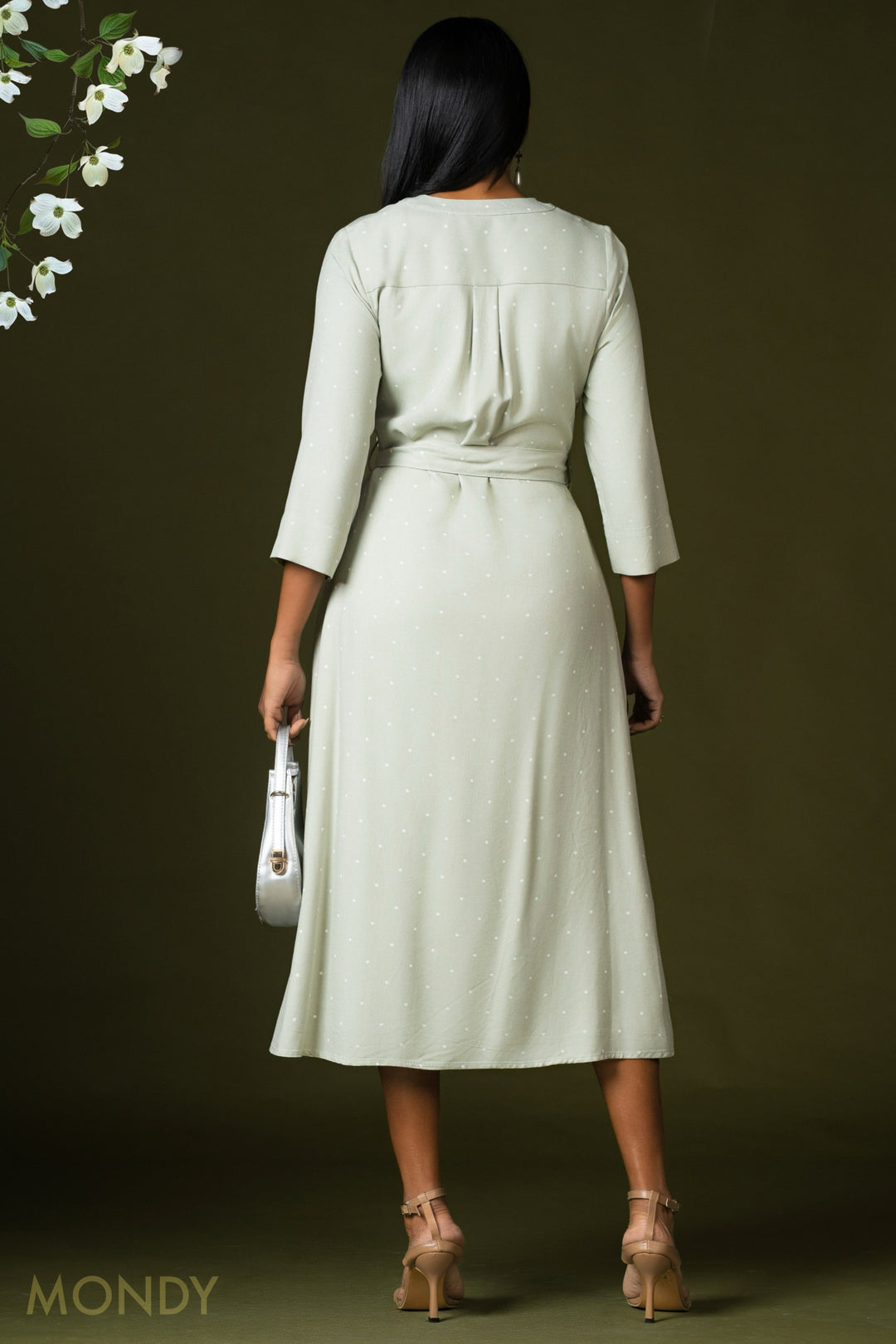 Tie Waist Midi Dress