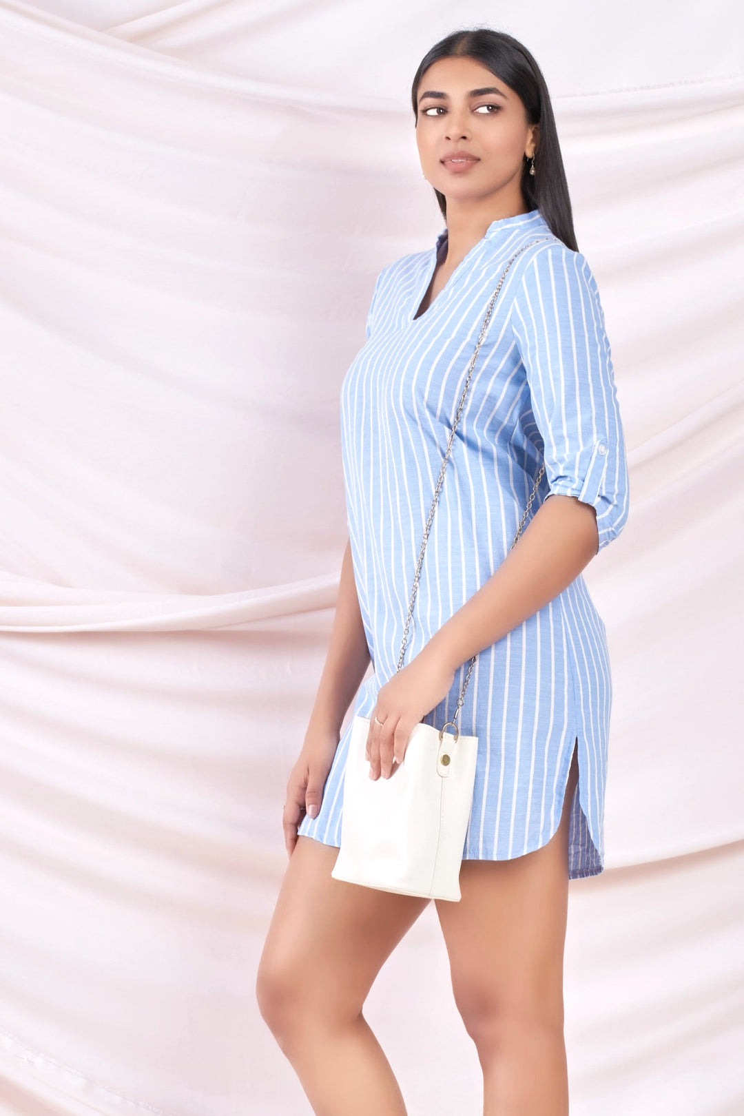 Blue Stripe Shift Dress