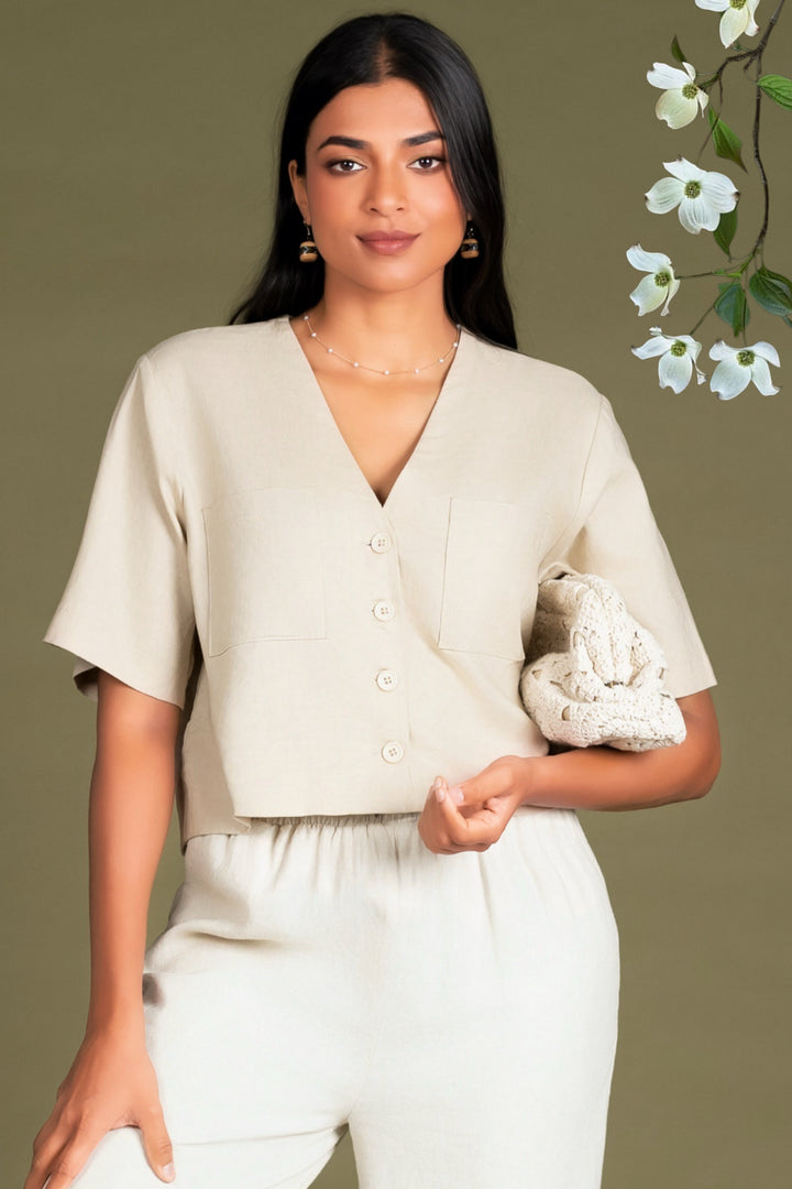 Short Sleeve Cropped Shirt