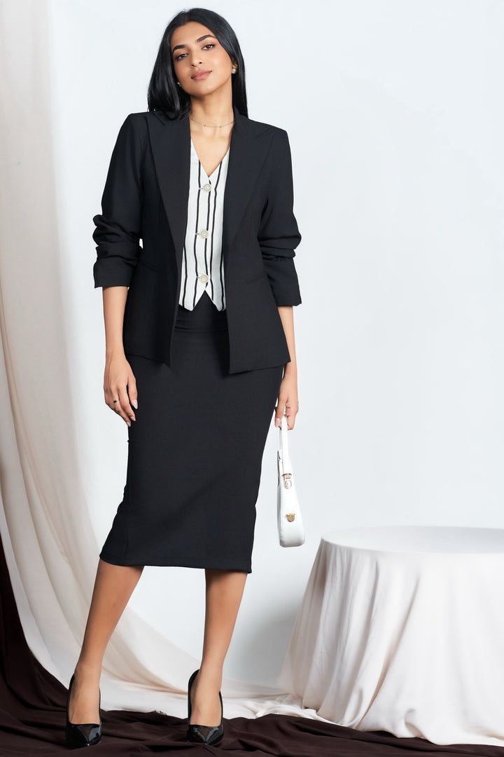 Jacket Collar Open Blazer