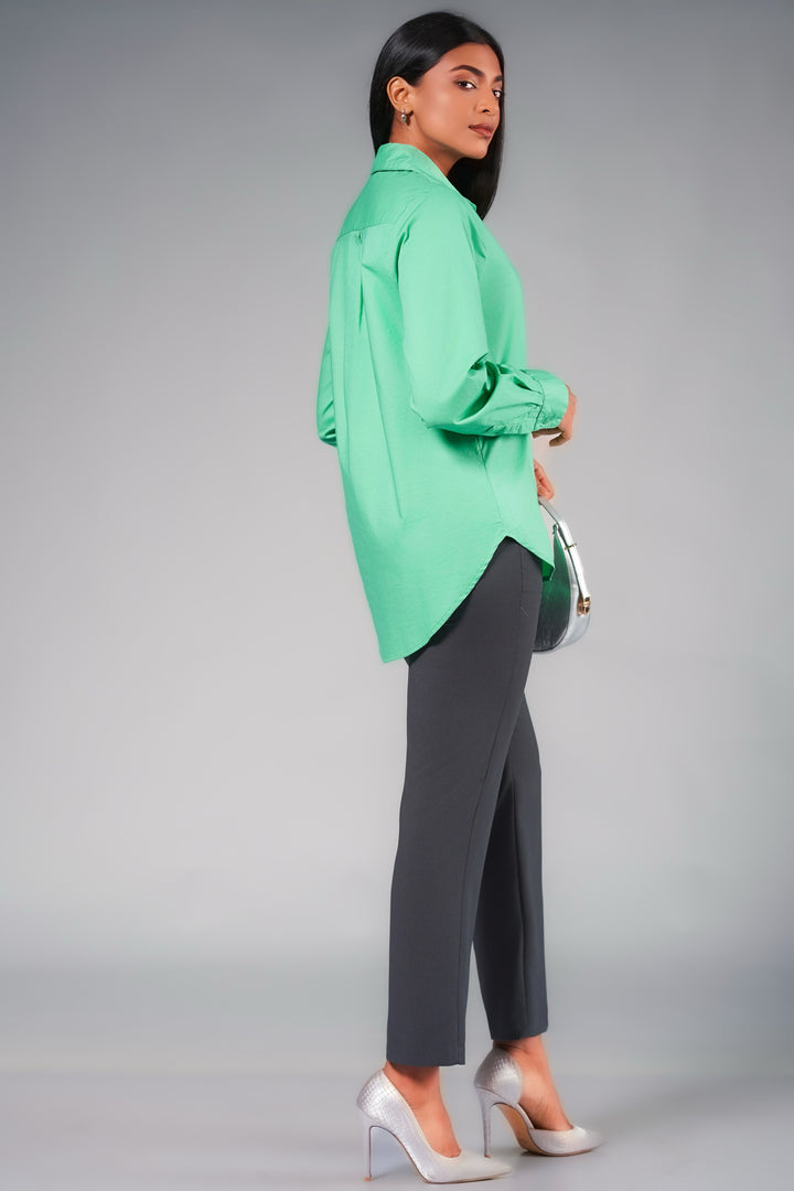 Long Sleeve Green Shirt