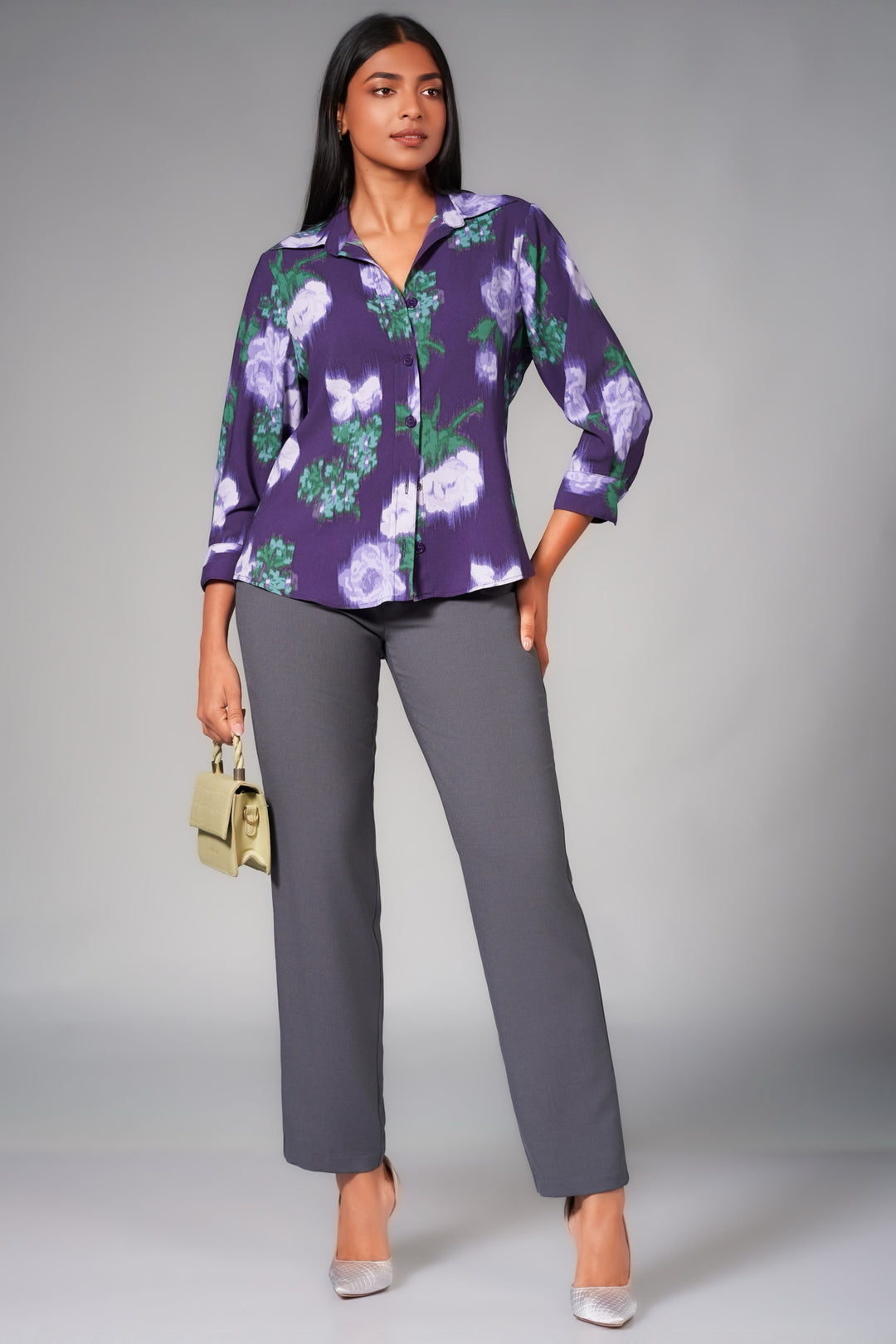 Three Quarter Sleeve Printed Shirt