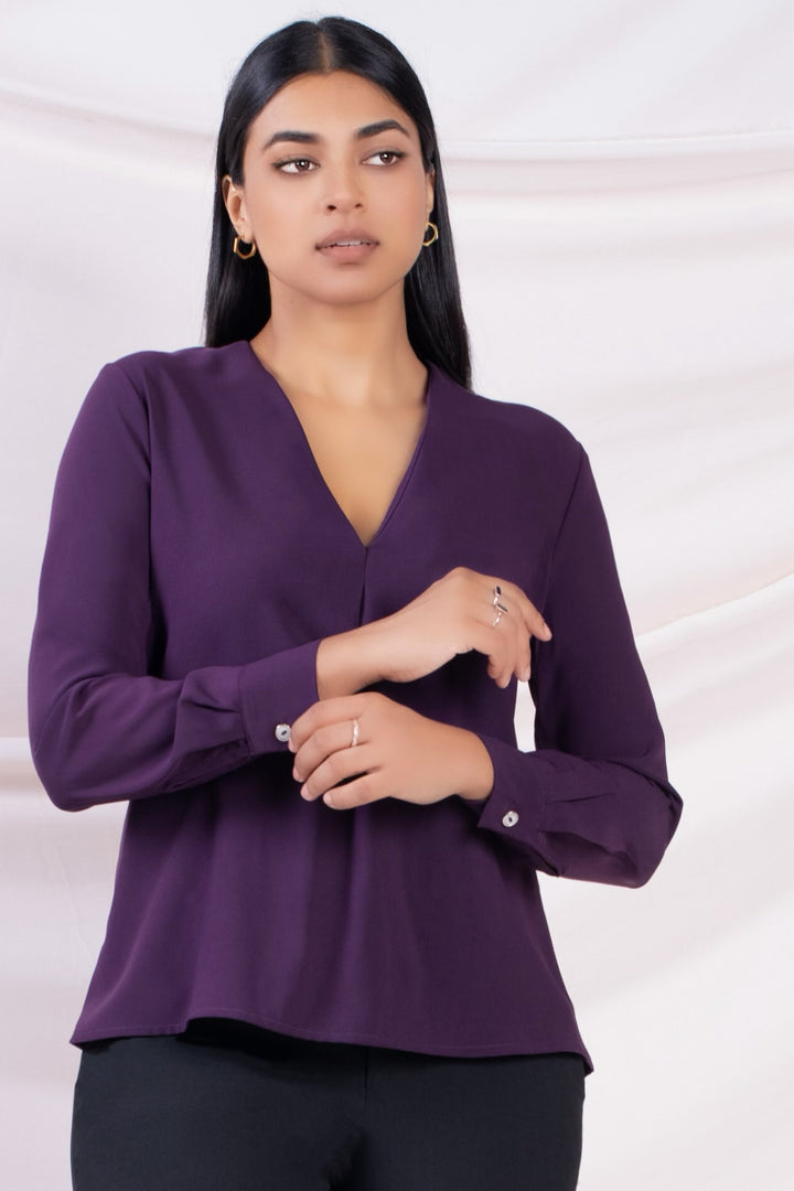 Plum Long Sleeve Top