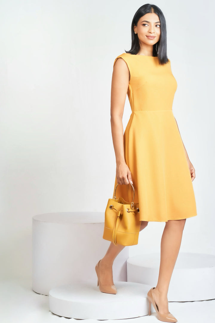 Boat Neck Skater Dress