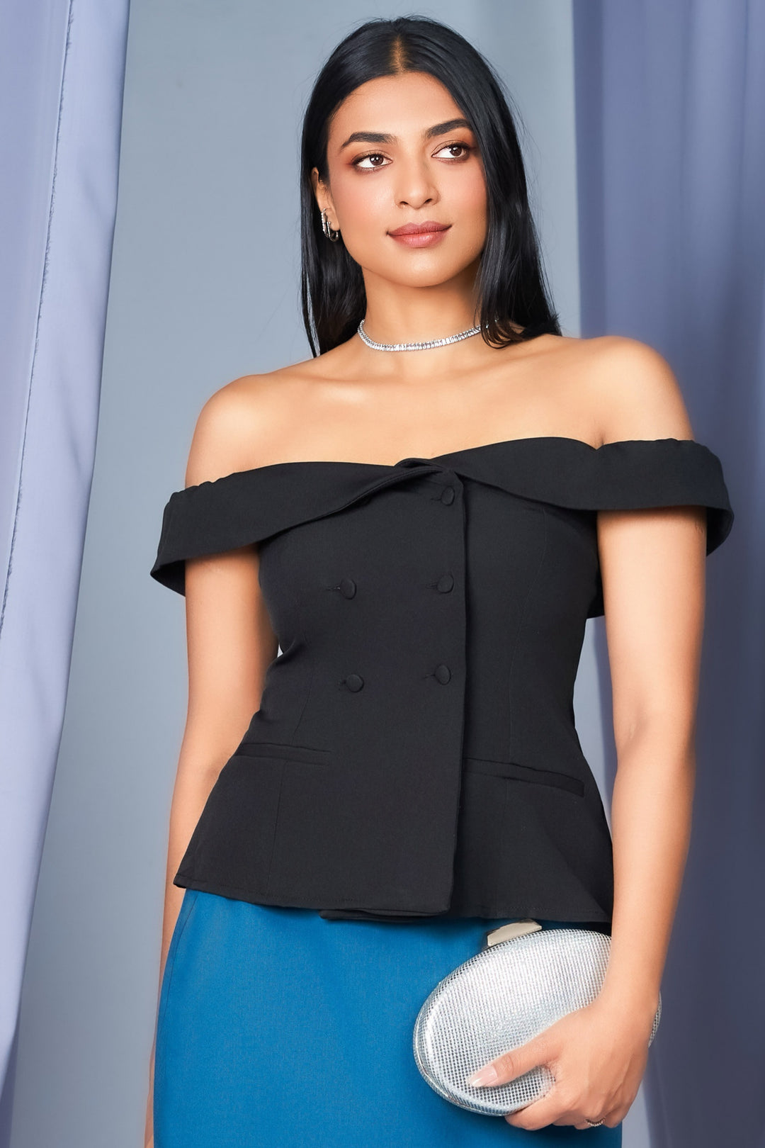 Black Off Shoulder Top